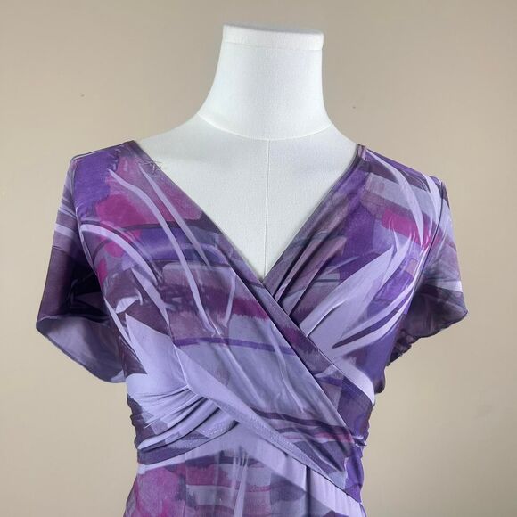 MKM Purple Whimsigoth Asymetrical Wrap Top - Picture 2 of 4